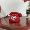 Miniature Landline Telephone for Accessories, Phone Toy for Doll Furniture and Playset Decor