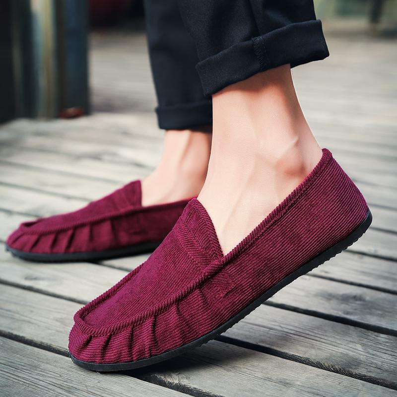 Spring Breathable Men'S Shoes Beijing Old Canvas Shoes Men'S Korean Version Shoes Casual Shoes Foot Cover Driving Lazy Shoes Men'S Cloth Shoes