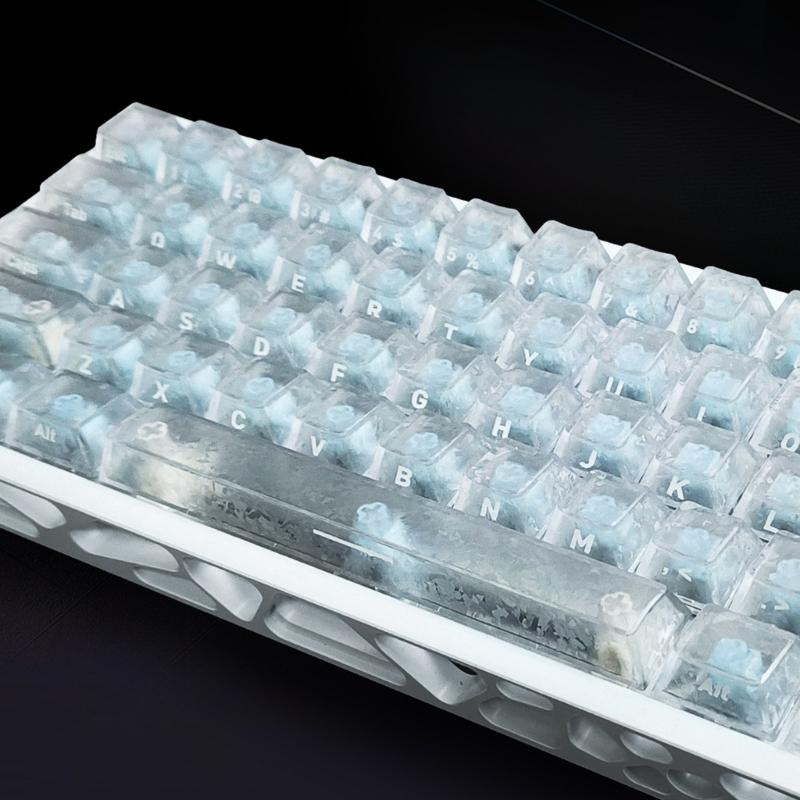 119 Tasten Karbonfaser Seitlich Bedruckte Tastenkappen Magnetischer Austausch Für Gaming-Nutzung Mechanische Tastenkappen Zubehör