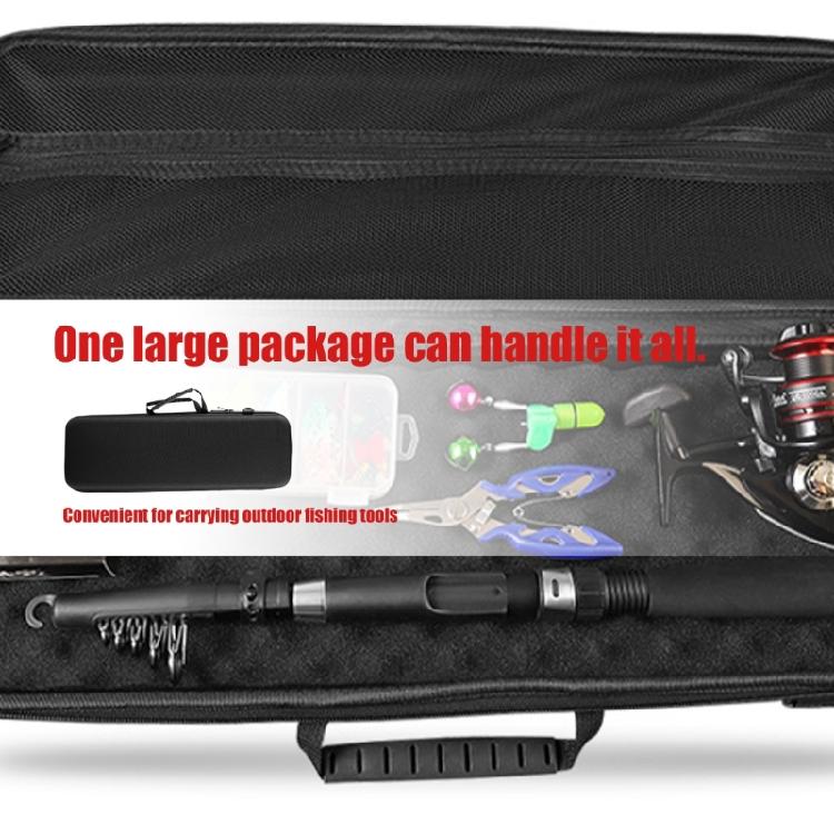EVA Shock Resistant Fishing Rod Transport Bag with Removable Strap Storage Space Fishing Tackle Carriers Bag For Tackle