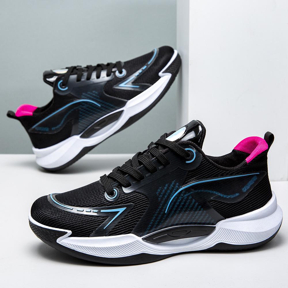 Foreign trade shoes men's thick-soled comfortable and breathable running shoes students' daily mesh color matching fashion sports shoes