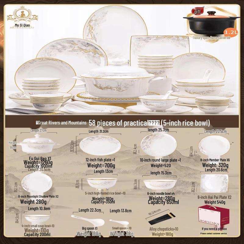 Pomelo Luo Jingdezhen Ceramic Dinnerware Set