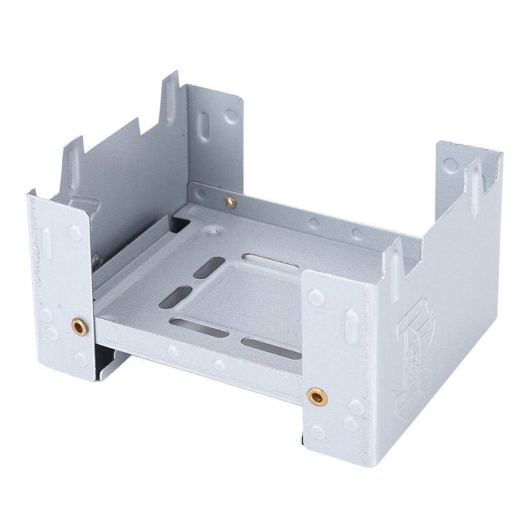 2 Pcs Outdoor Portable Spirit Stove Folding Travel Stove Barbecue StoveSilver