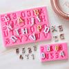 Letters Molds And Numbers Molds, 0-9 Number And 26 Letters Silicone Molds,Fondant Mold Chocolate Molds,Cookie Cutters,For Baking Desserts And Cake