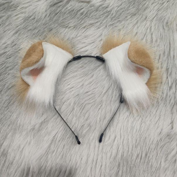 Handgefertigtes Stirnband mit gefalteten Hundeohren für Cosplay & Comic-Con