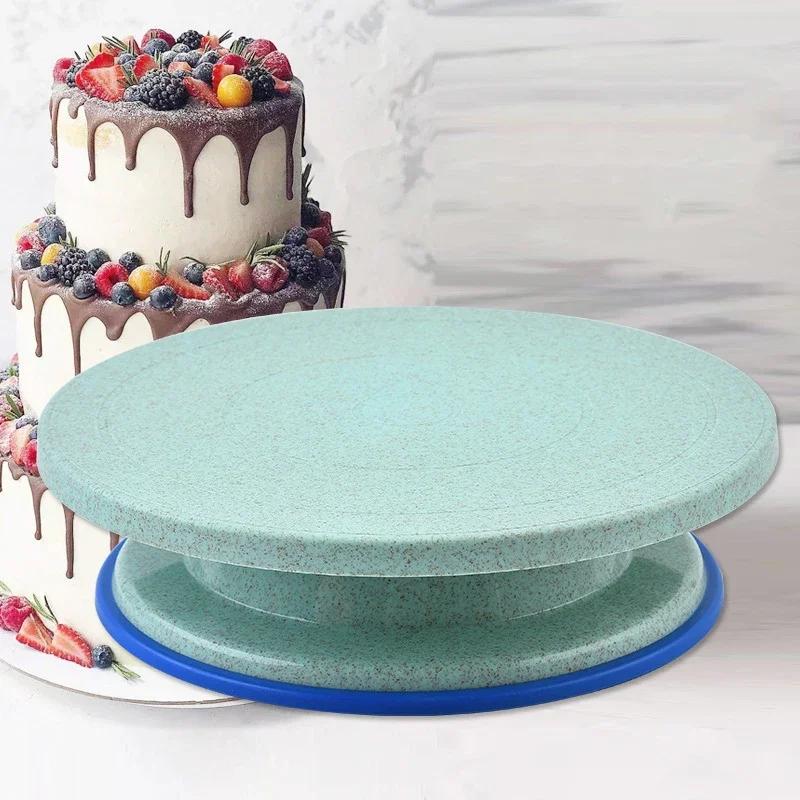 Cake Turntable Stand Cake Decoration Accessories Bake Tool DIY Mold Rotating Stable Round Cake Table Kitchen Baking Gadget