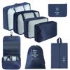 7-Piece Travel Storage Bag Set for Clothing and Luggage Organization