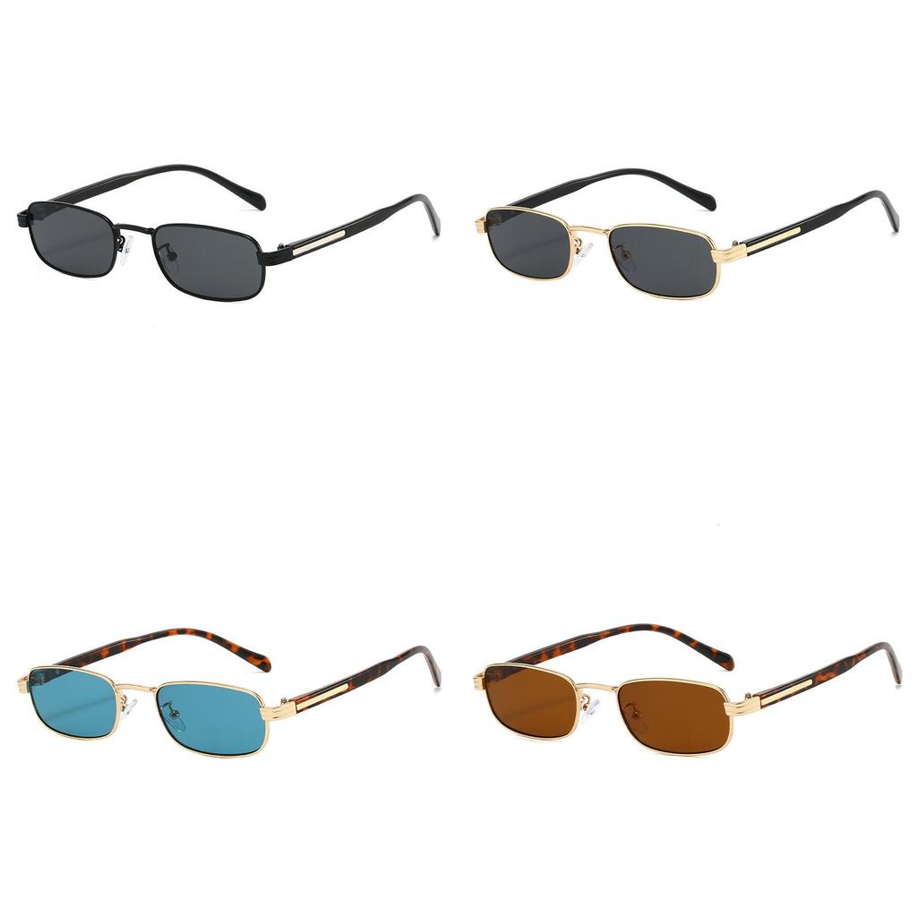 Geometric Metal Square Sunglasses Uv400 For Outdoor Activities And Fashion