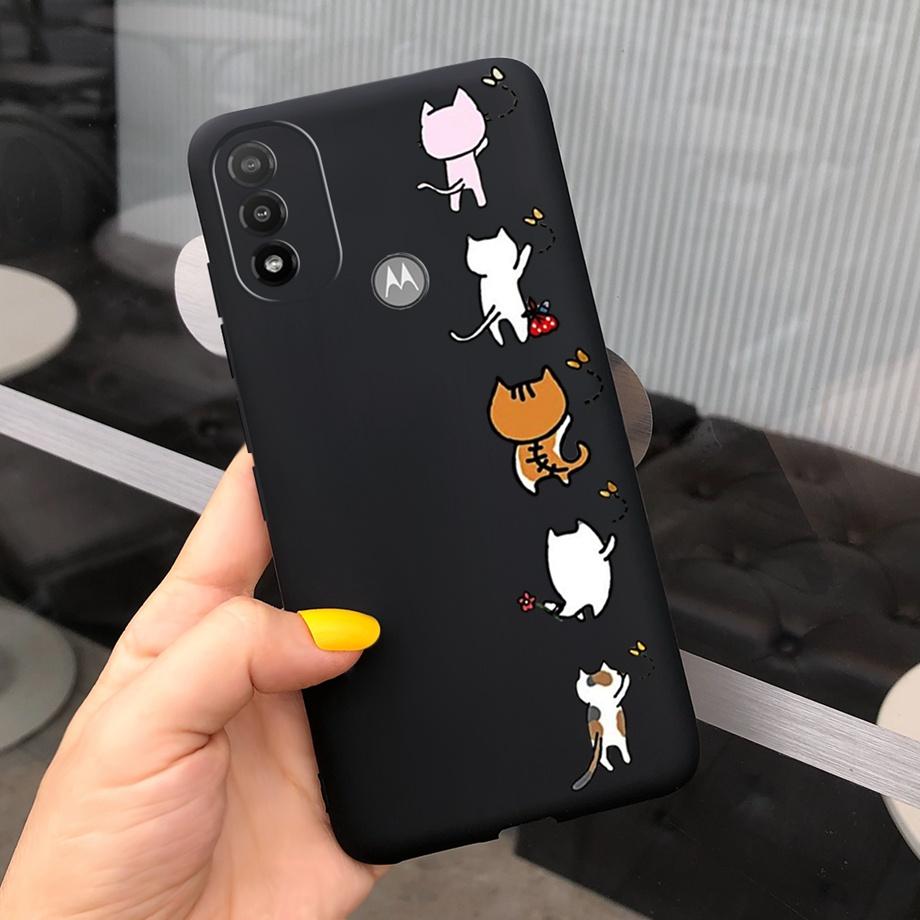 For Motorola Moto E40 Case Moto E20 E30 Cover Soft TPU Silicone Black Cartoon Dragon Astronaut Housing Etui For MotoE40 E 40 20