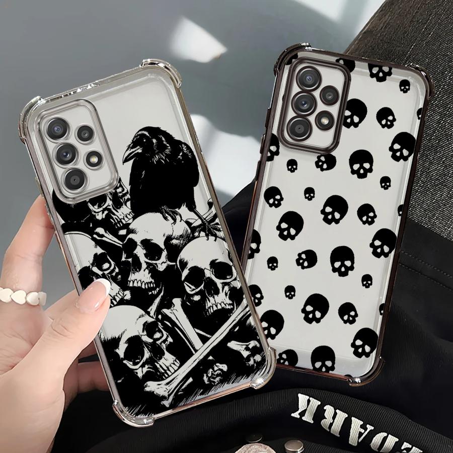Totenkopf Cool Weiche Hülle für Samsung Galaxy A24 A16 A33 A21s A15 A26 A13 A25 A35 A36 A52 A17