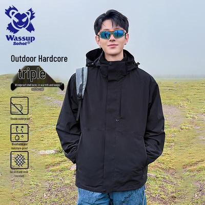Wassup Sohot Men's 3-in-1 Winter Outdoor Jacket