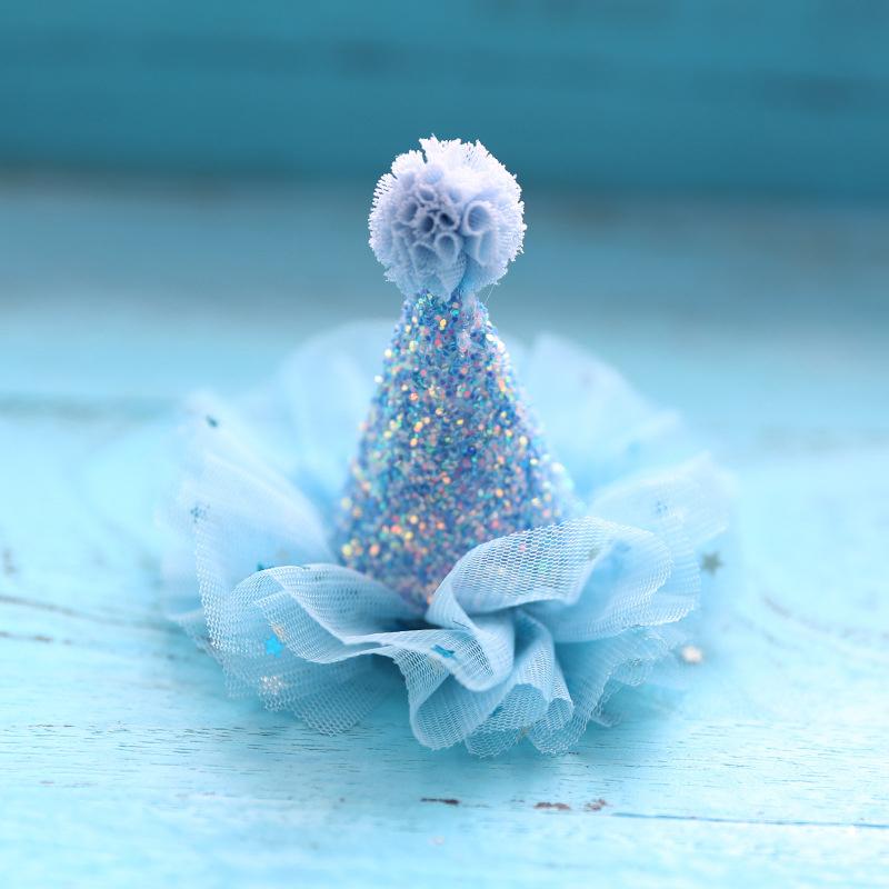 Glitter Birthday Hat Hair Accessory Shiny Star Decor Headwear for Kids Birthday Party Holiday Cosplay Dress Up Favors