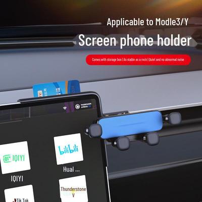 Tesla Model 3/Y Car Phone Holder: Multi-Function Navigation Interior Accessory