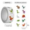 500pcs Dinosaur Stickers Colorful Self-Adhesive Decals Laptops Luggage Skateboards PVC Stickers Scrapbooking DIY Crafts Supplies