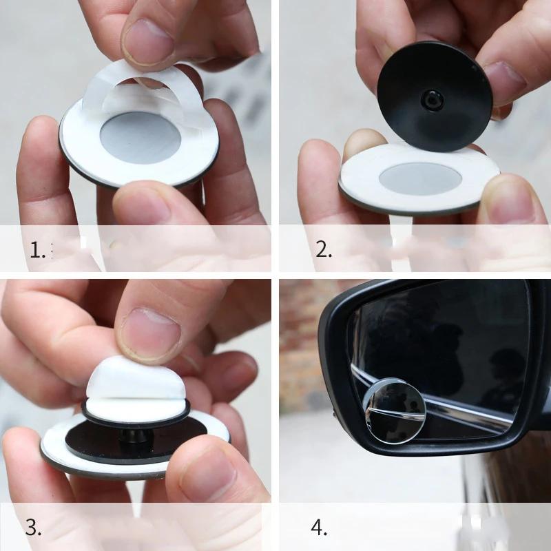 1/2/6/12/20pcs Car Blind Spot Mirrors Auto Parking Blind Area Auxiliary Small Round Mirror 360 Wide Angle Adjustable Rearview Mirror