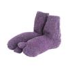 SocksDEPO Fluffy Tabi Made In Heather Purple Socks, Short, Fleece-Lined, Japan, Unisex,