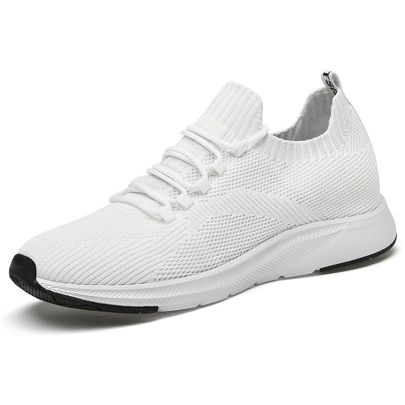 Fashion Summer Breathable Mesh Elevator Shoes for Men 7cm Invisible Height Increase Outdoor Black Sneakers Casual Soft Lightweight Shoes