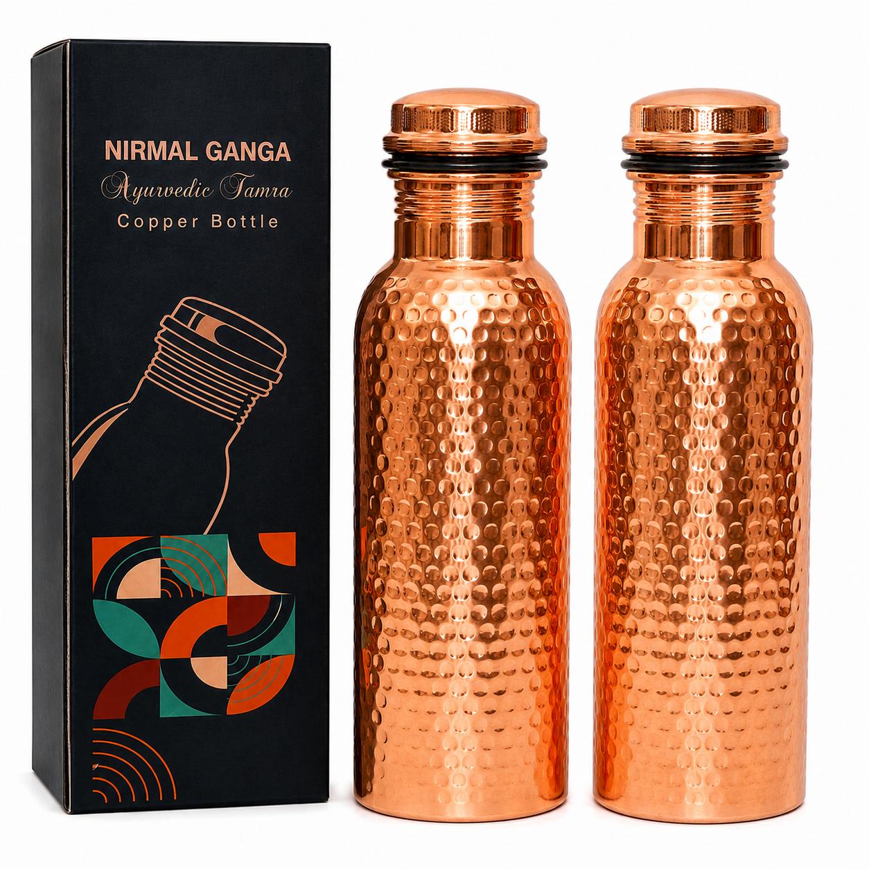 Nirmal Ganga Hammered Copper Bottle 500ml