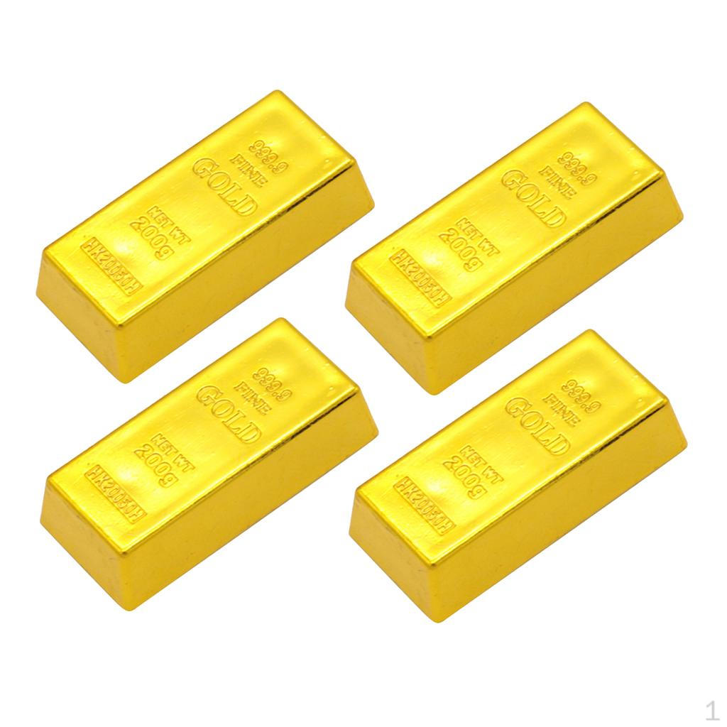 

4 шт. Поддельный золотой слиток Магический реквизит Необычный стол