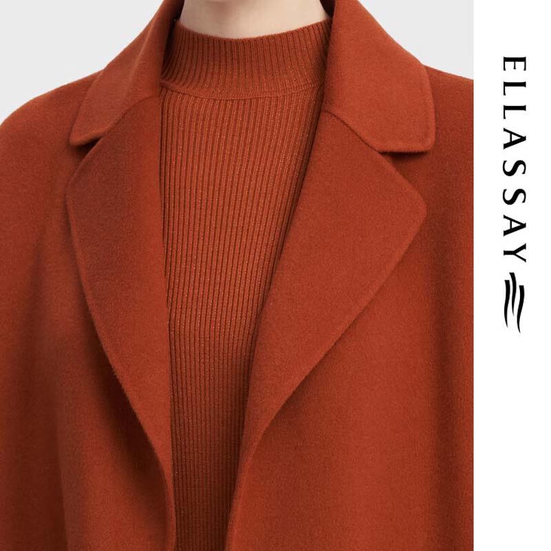 ELLASSAY Urban Chic Mid-length Woolen Coat for Women