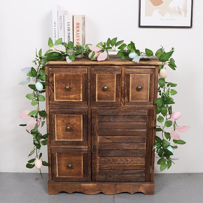 180cm Künstliche Pflanze Ranke Girlande Ostereier Rattan Künstliche Glyzinie Für Zimmer Garten Tür Kamin Dekoration Hängender Anhänger