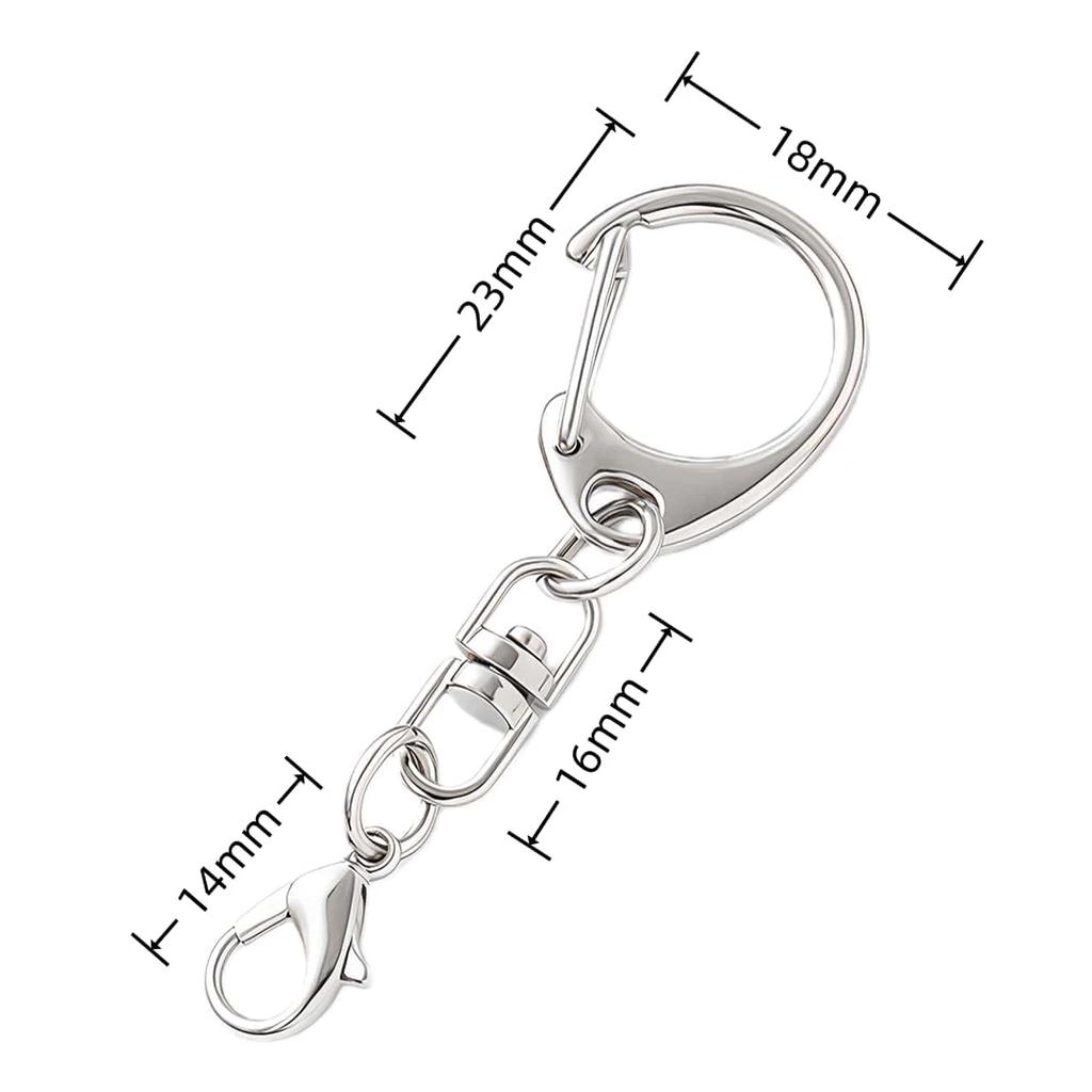 5/10pcs D Snap Hook Keychain Swivel Clasp Keyring with Lobster Clasps Rings Buckle for DIY Pendants Key Chain Making Supplies