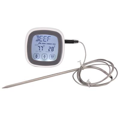 Termómetro Digital de Cozinha com Ecrã Tátil para Cozinhar Alimentos, Carne, com Temporizador e Sonda