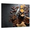 GLASS PROTECTIVE PLATE FOR STOVE 60x52 COFFEE