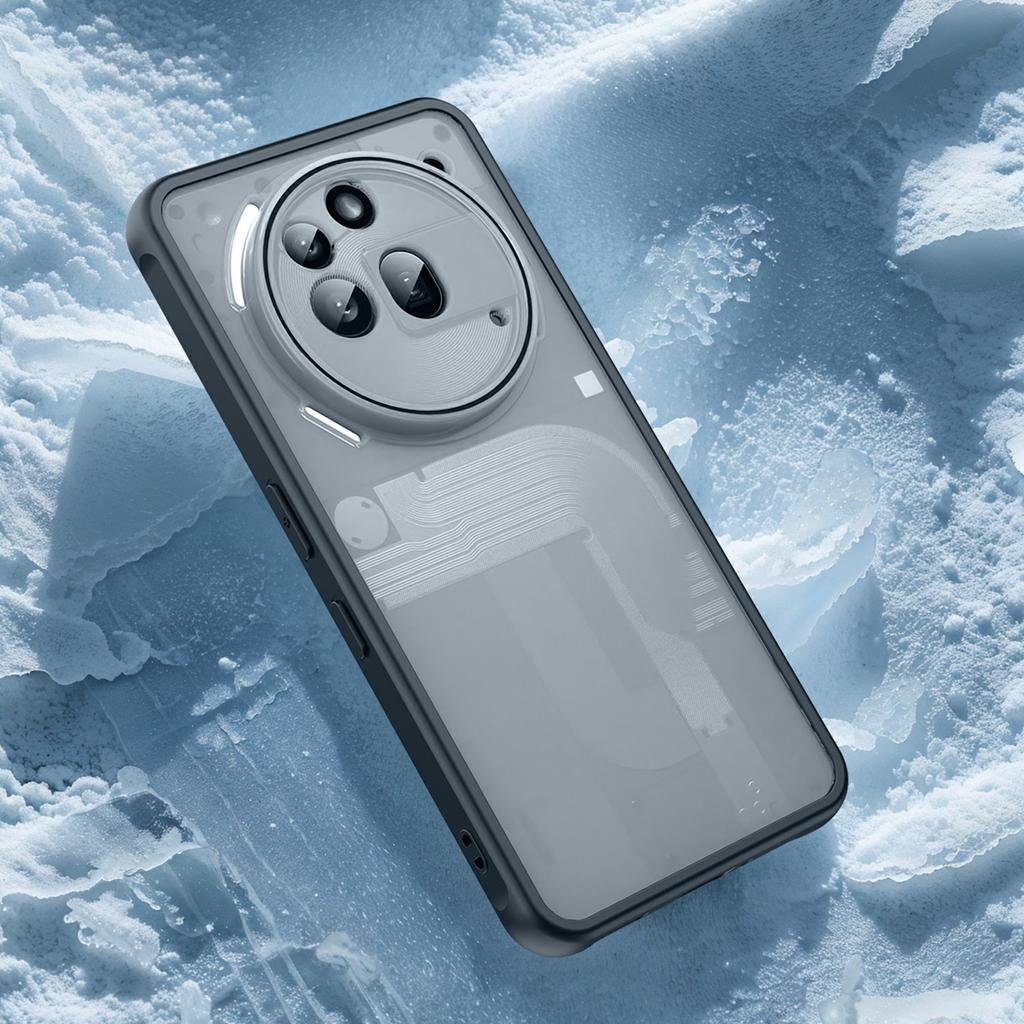 For Nothing Phone (3a) Pro Case Drop Proof Airbags Frosted Translucent PC+TPU Phone Back Cover