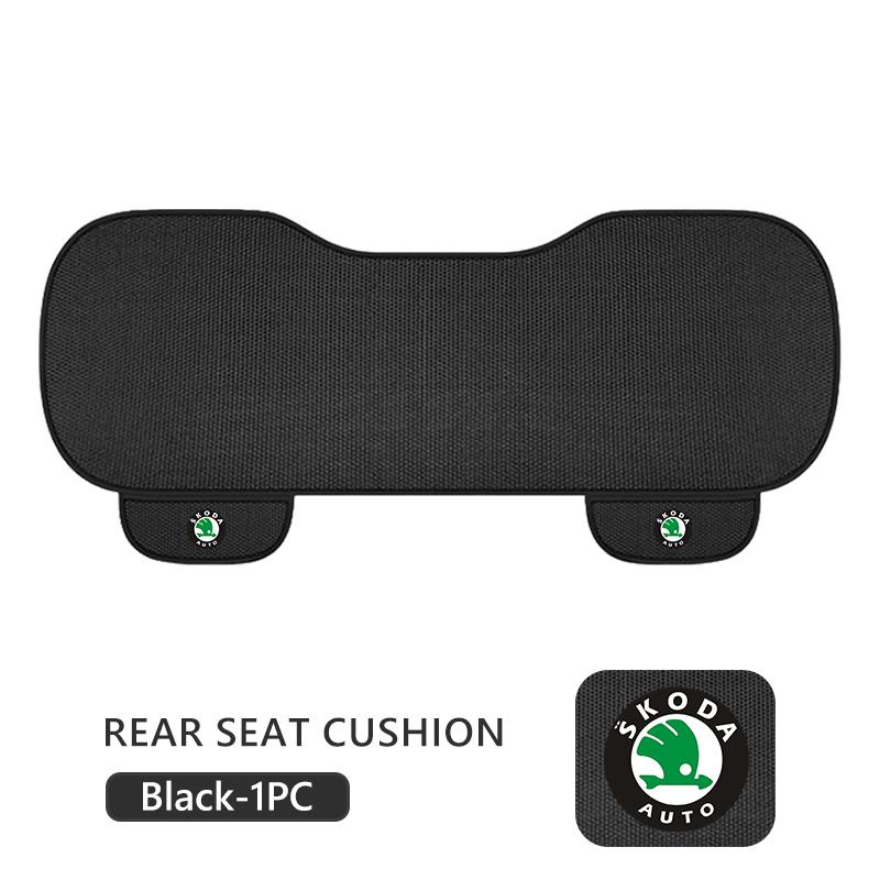 AES1 For Skoda Breathable Car Seat Cover Ice Silk Summer Car Seat Cushion Protector Kodiaq Fabia Kamiq Karoq Octavia 2 3 Rapid Scala
