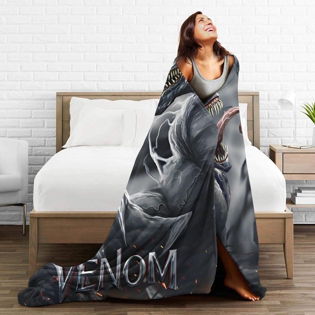 Soft Warm BlanketsKids Travel Venom Bedding Throws  Flannel Bedspread For Living Room Comfortable Sofa Bed Cover