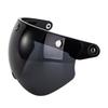 Visores Universales para Motocicletas Estilo Piloto Retro Estándar de 3 Botones de Presión Abatibles Hacia Arriba Abajo Casco Abierto Parabrisas Duradero