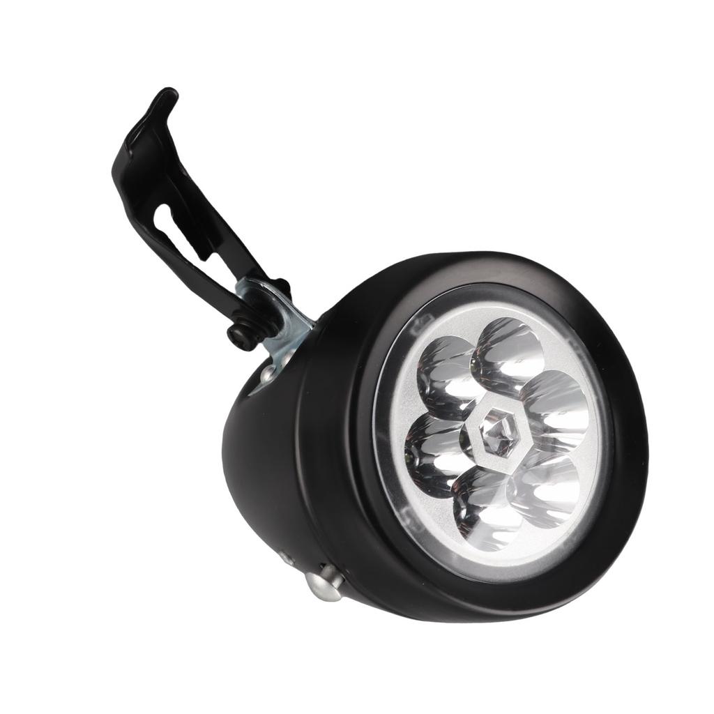 Vintage   Vorderlicht Retro Fahrrad Vorderlampe 6 LED Scheinwerfer mit Halterung für Nachtfahrten Radfahren