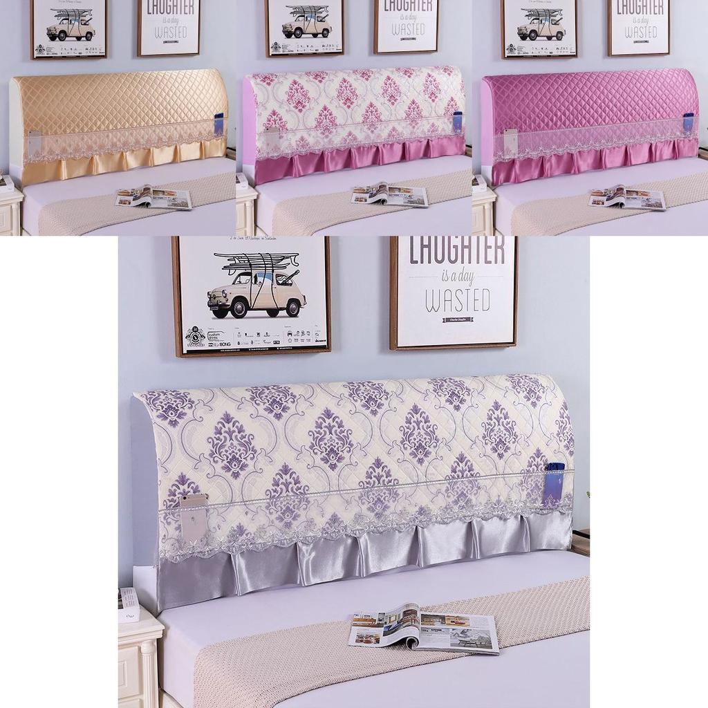 Soft And Elastic Half-pack Bedside Cover With Quilted Design Fits Most Headboards