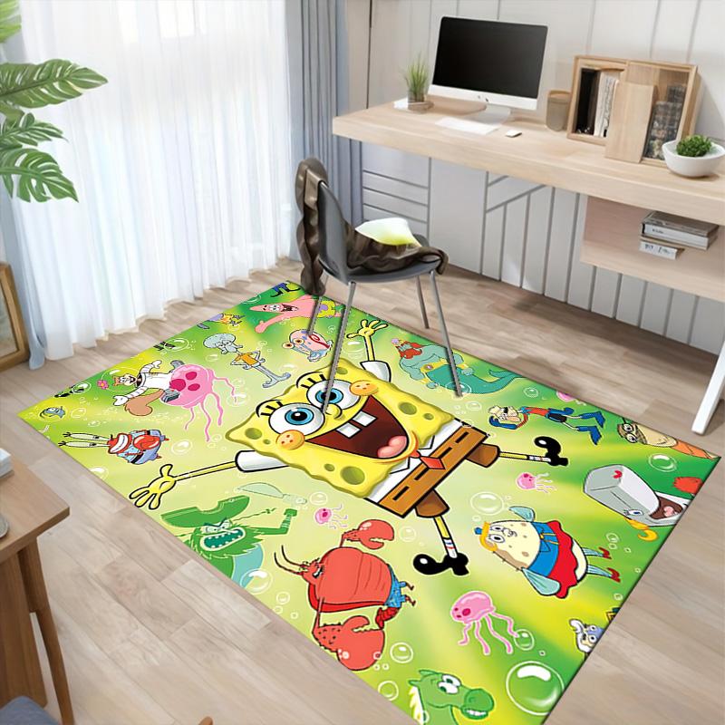 Spongebob Squarepants Adventure Carpet For Playroom Bedroom Living Room Sofa Home Decorkids Game Area Rug Nonslip Floor Mat