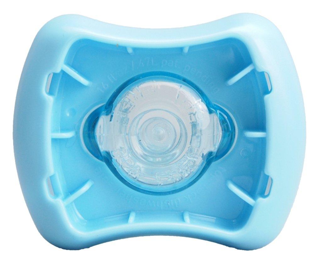 Pearl Metal Water Bottle 1000ml Direct Drinking PC Aqua Bottle Blue Block Style H-6038