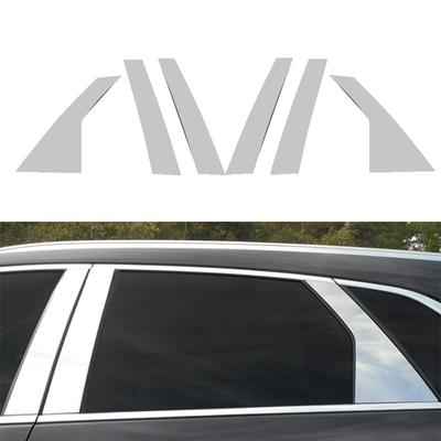 6Pcs Silvery Car Pillar Posts Window Cover Trims Stickers for Hyundai Elantra I30 Sedan 2021 2022 2023 Auto Styling Accessories