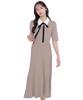 By Collared Pleated Knit Dress [JILL JILLSTUART] [Brown/FR]