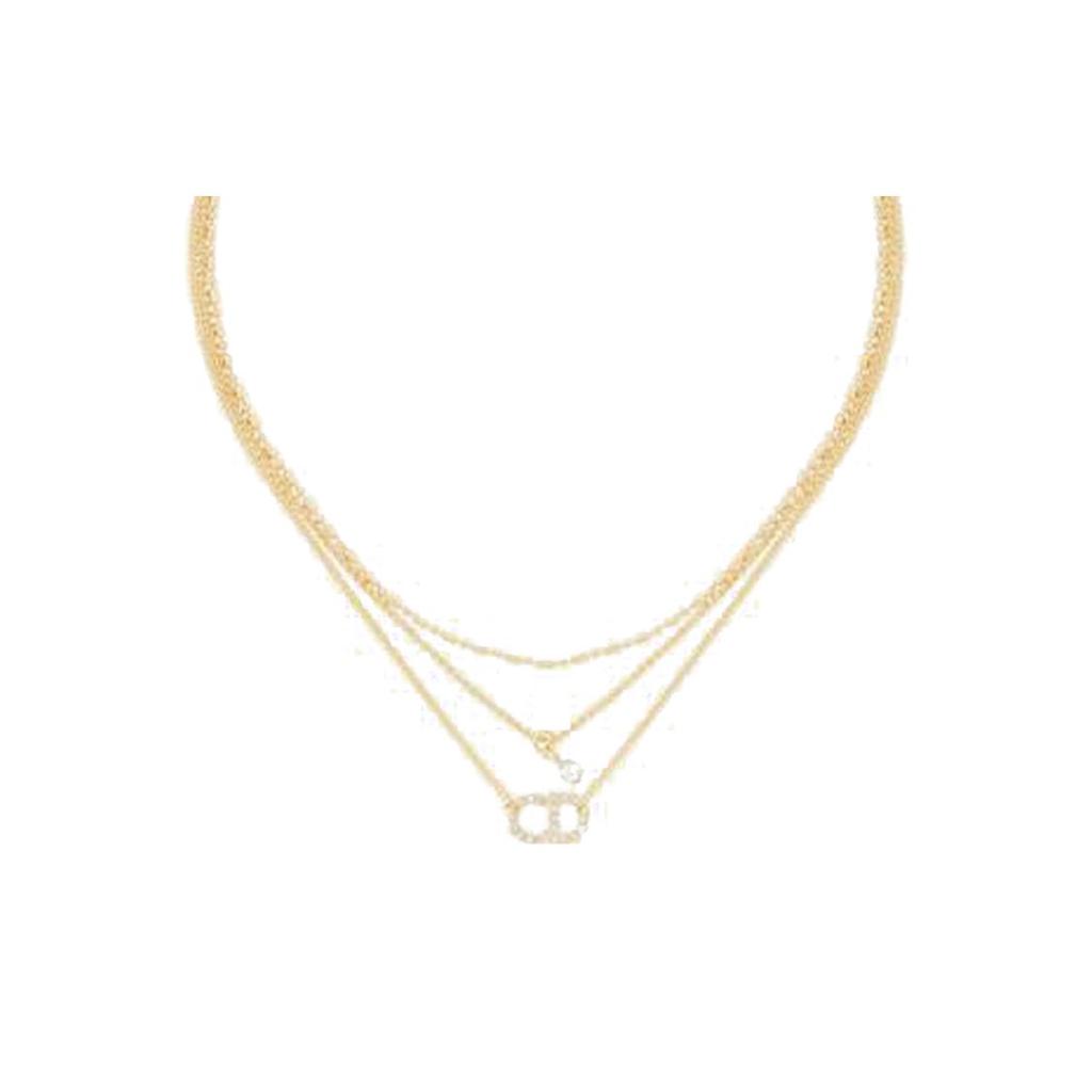 Dior White Beaded Elegant Resin Necklace Women Necklace N1579CDLCYD301