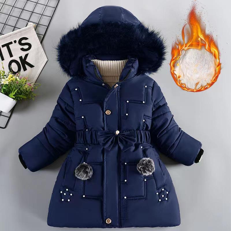 Autumn Winter Girls Jacket Keep Warm Hooded Windproof Outerwear Birthday Christmas Girls Coat 4 5 6 7 8 9 10 Years Kids Clothes