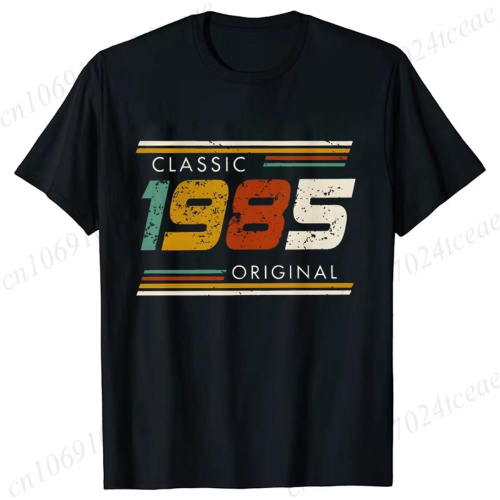 Fashion Birthday Gift for Men T-shirt Vintage Made in 1985 40th Birthday 40 Years Old Tops Summer Streetwear Short Sleeve Tees