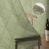 Diamond Grid Texture Sage Green Sheer Curtains for Kids Bedroom Living Room Voile Window Curtains Tulle Drapes