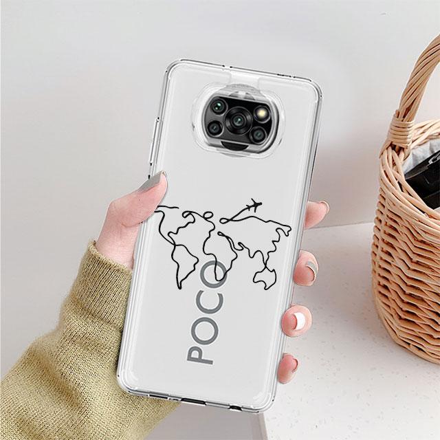 

Прозрачный чехол для Xiaomi Mi Poco X3 NFC M3 Pro F3 F1 11 Lite 12 Redmi Note 10 9S 8 7 9, мягкий чехол для телефона с цветами и сердцем Redmi Note 7