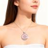 210Pcs Round Bezel Pendant Glass Charm Hanging Rope Set for Necklace Crafting Handmade Gifts Jewelry Making Accessories