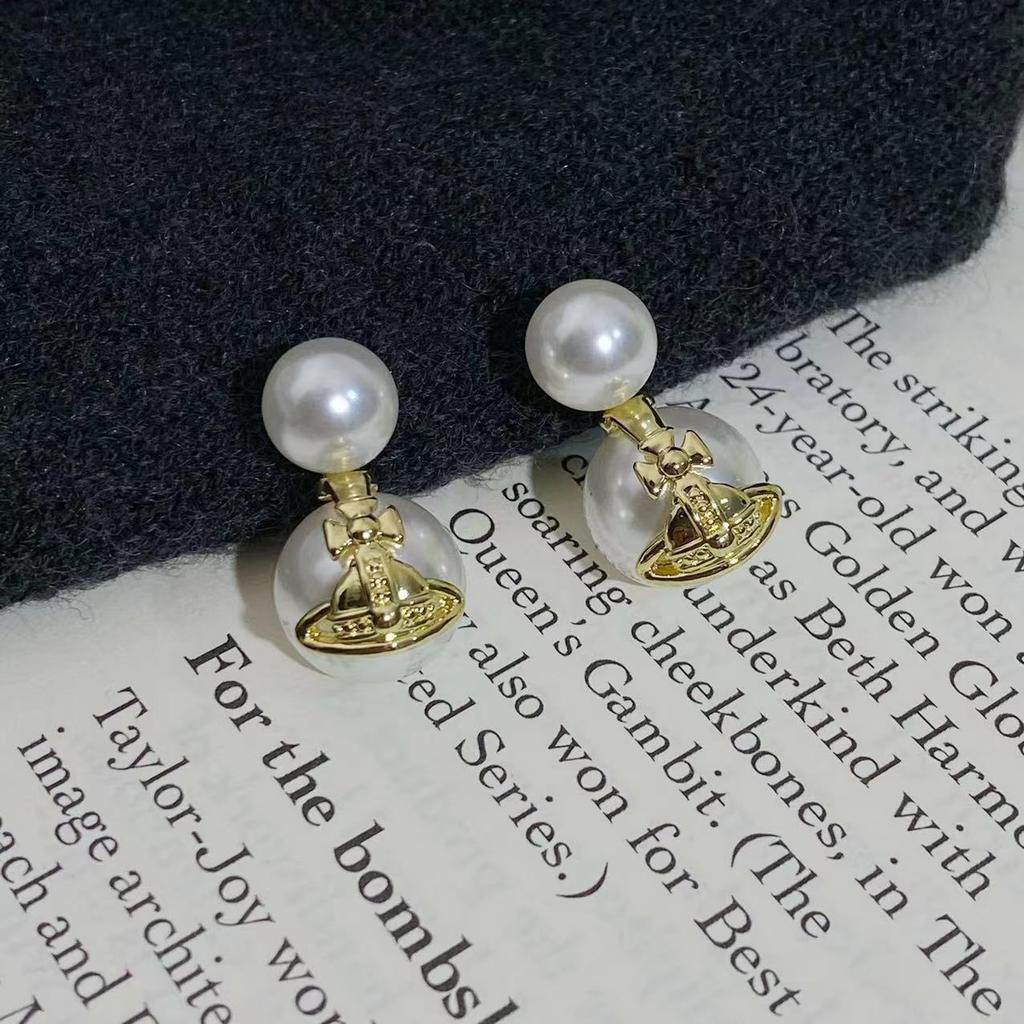 Französische Retro-Stil Saturn-Ohrringe, Süßes, Modisches, Elegantes und Trendiges Design Ohrringe für Damen