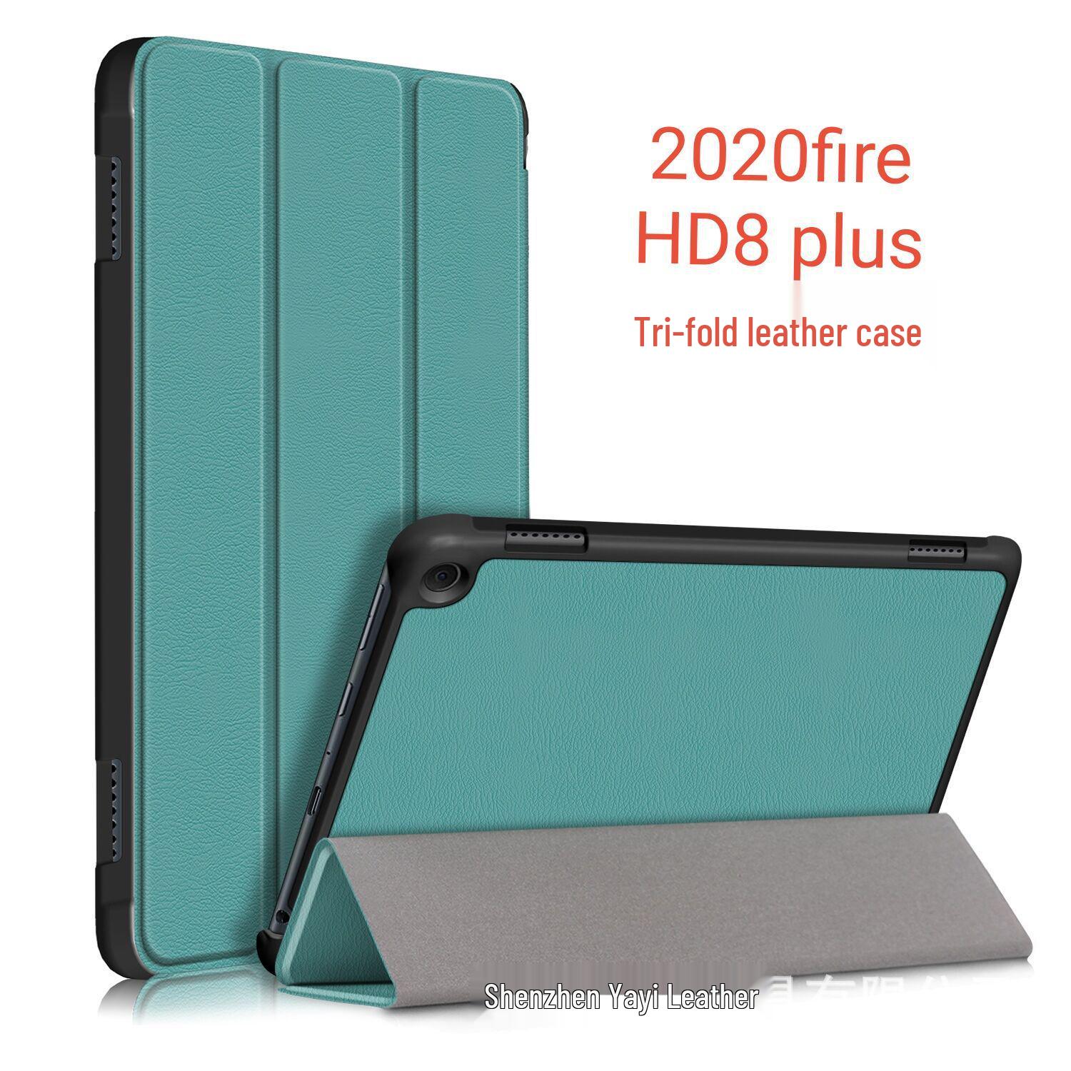 

Leather Protective Cover for Kindle Fire HD 8 (2020) Tablet Amazon вина червоного кольору