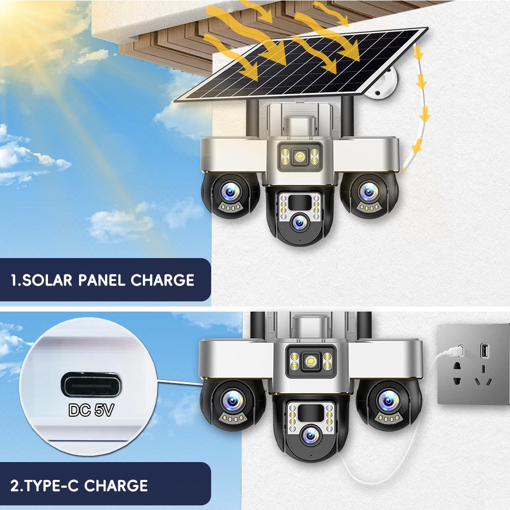 Abu Lion Waterproof 4G Solar Outdoor Camera with 360° Remote Monitoring