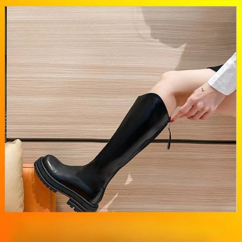 

Новая женская обувь на толстой подошве, высокие сапоги, длинные сапоги, женские осенне-зимние сапоги 35