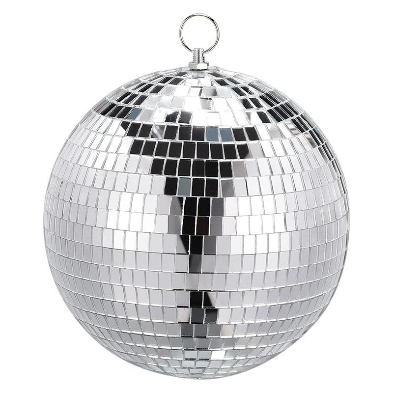 Зеркальный шар 20 см Отражающие шары Подвесные зеркальные шары Диско-шар Украшения Декор Рождественской елки для Дома Вечеринки Сцены 20cm серебряный
