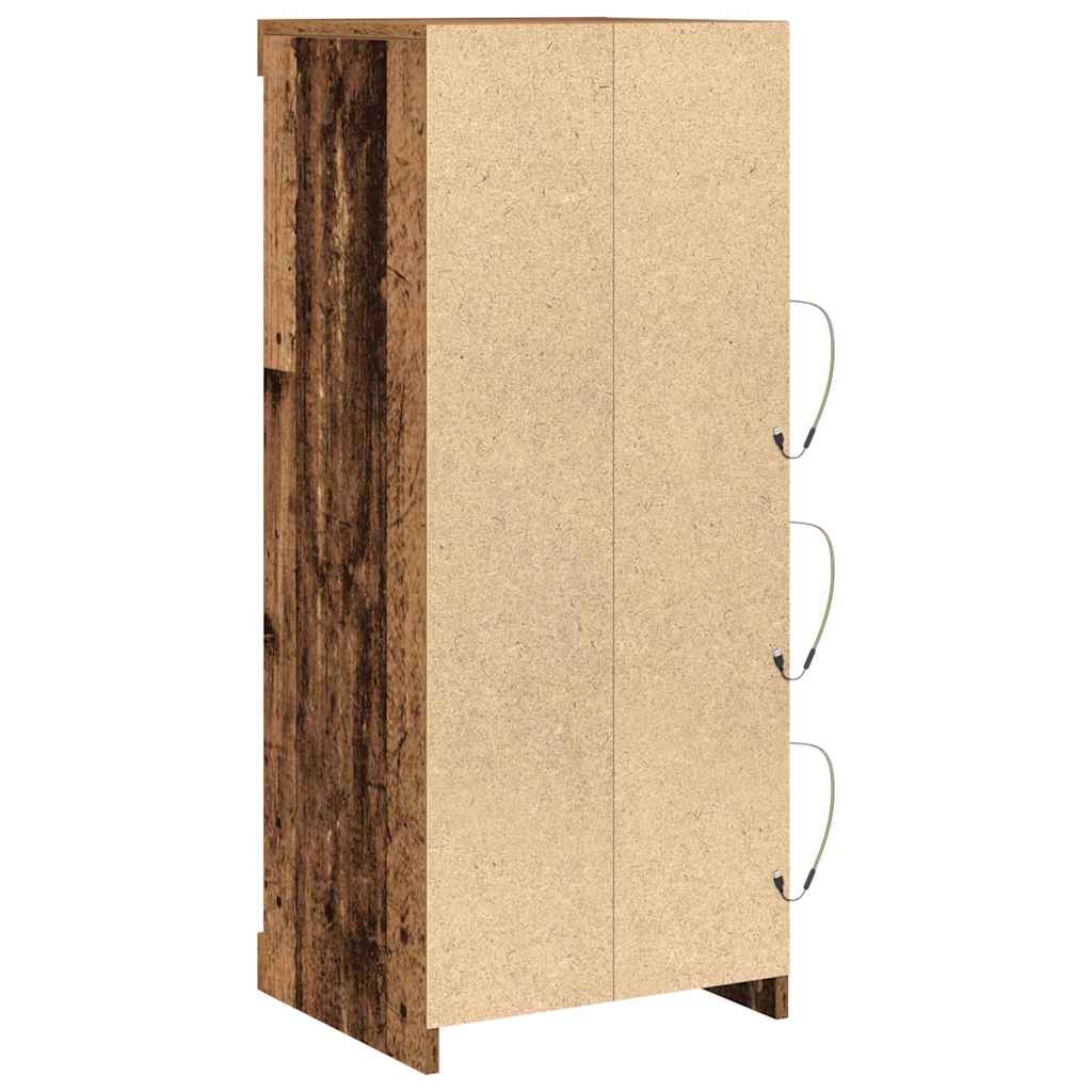 LED Sideboard Reclaimed Wood Look 41 x 37 x 100 cm Engineered Wood